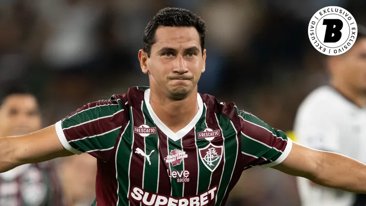 Paulo Henrique Ganso jogador do Fluminense comemora seu gol durante partida contra o Vasco. Foto: Jorge Rodrigues/AGIF
