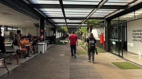 Obras no CT do Corinthians. Foto: Maria Beatriz de Teves/Meu Timão