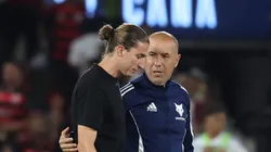Leonardo Jardim e Filipe Luís - Foto: Wagner Meier/Getty Images