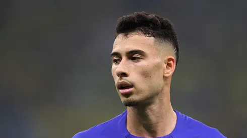 Gabriel Martinelli em ação com a camisa do Brasil.