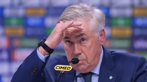 Carlo Ancelotti tecnico da Selecao Brasileira durante convocacao para as Eliminatorias da Copa do Mundo de 2026, evento realizado na CBF (Confederacao Brasileira de Futebol) no Rio de Janeiro, nesta segunda (25). Foto: Thiago Ribeiro/AGIF