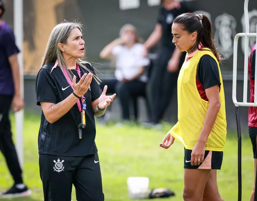 Emily Lima durante treino. Foto: Rodrigo Gazzane/lAg. Corinthians