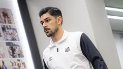 João Basso durante partida do Peixe no Morumbis