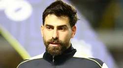 Luan Peres durante partida do Peixão na Série A