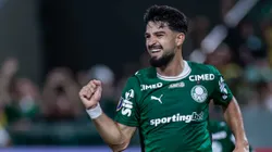 Flaco López marcou o gol da vitória do Palmeiras sobre o Novorizontino. Foto: Marcello Zambrana/AGIF