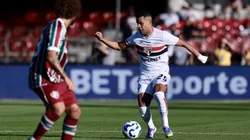 Alisson, jogador do São Paulo, durante partida contra o Fluminense no estádio Morumbi pelo Campeonato Brasileiro A 2025. Foto: Marcello Zambrana/AGIF