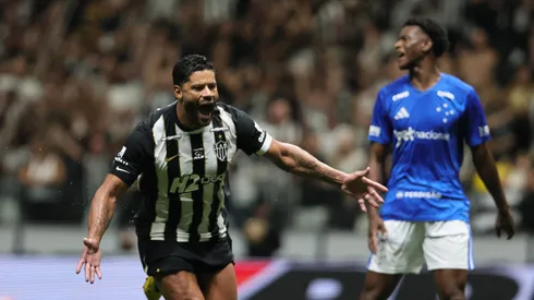 Hulk jogador do Atletico comemora seu gol durante partida contra o Cruzeiro no estadio Arena MRV pelo campeonato Mineiro 2026. Foto: Gilson Lobo/AGIF