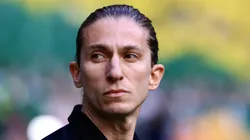 Filipe Luis, ex-técnico do Flamengo durante partida contra o Palmeiras no estadio Arena Allianz Parque pelo campeonato Brasileiro A 2025. Foto: Marcello Zambrana/AGIF