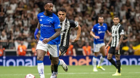 Gerson, jogador do Cruzeiro, durante partida contra o Atletico no estadio Arena MRV pelo campeonato Mineiro 2026. Foto: Fernando Moreno/AGIF
