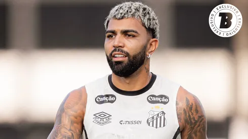 Gabigol jogador do Santos durante treinamento na Vila Belmiro
