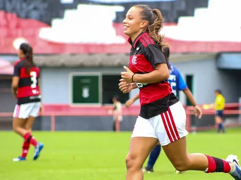 Letícia Pinho brilha aos 15 anos e marca dois gols pelo Flamengo