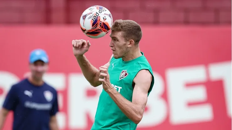 Rodrigo Castillo em treino pelo Fluminense. Foto: Marcelo Gonçalves/FFC