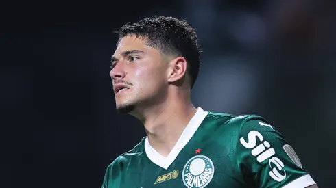 Emiliano Martinez jogador do Palmeiras durante partida contra o Universitario no estadio Arena Allianz Parque pelo campeonato Copa Libertadores 2025. Foto: Ettore Chiereguini/AGIF
