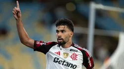 Lucas Paquetá jogador do Flamengo comemora seu gol durante partida contra o Madureira no estadio Maracana pelo campeonato Carioca 2026. Foto: Jorge Rodrigues/AGIF