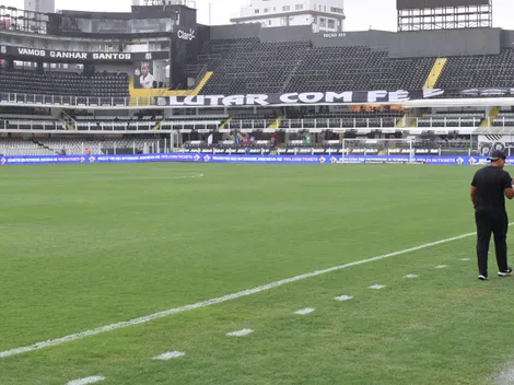 Santos aproveita pausa para revitalizar o gramado da Vila Belmiro