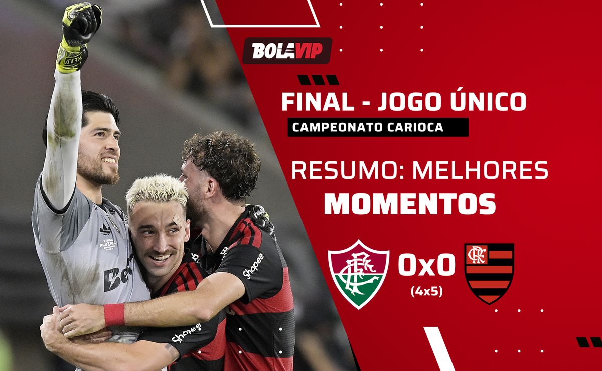 Fluminense 0 (4 x 5) 0 Flamengo – Resumo completo com Rossi brilhando em título rubro-negro do Cariocão 2026