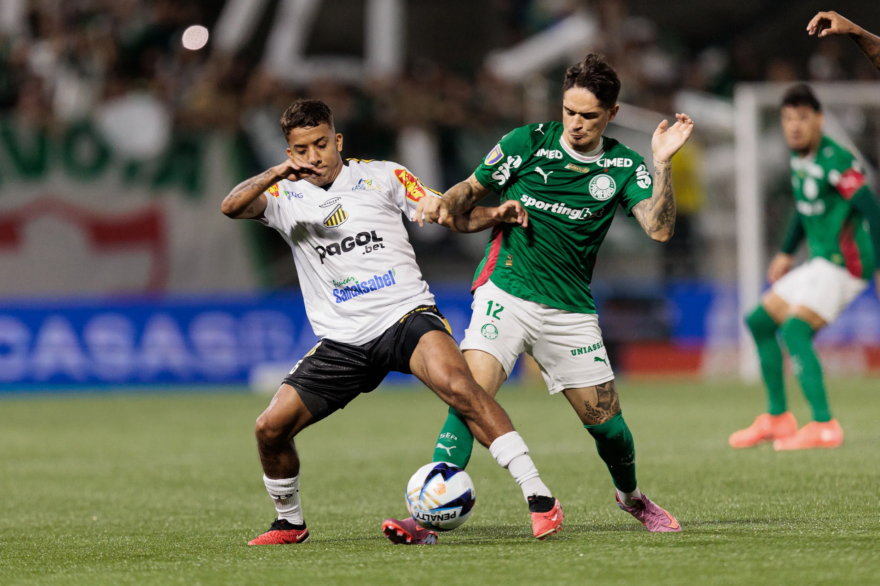 Khellven jogador do Palmeiras durante partida contra o Novorizontino no estadio Arena Barueri pelo campeonato Paulista 2026. Foto: Rapha Marques/AGIF