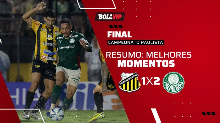 Novorizontino 1 x 2 Palmeiras. Foto: Joisel Amaral/AGIF