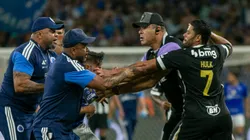 - Tumulto entre jogadores do Cruzeiro e jogadores do Atletico durante partida no estadio Mineirao pelo campeonato Mineiro 2026.