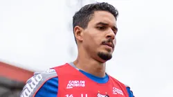 Jogador Lucas Verissimo durante a sua primeira passagem pelo Santos, em 2020 -