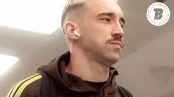 Léo Ortiz chegando ao Maracanã para o clássico contra o Fluminense na final do Carioca