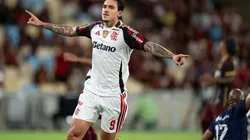 Pedro (Flamengo) celebrando seu gol contra o Madureira, no dia 02.03.2026. Foto: Jorge Rodrigues / Alamy