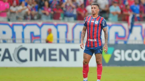 Kike Oliveira (Bahia) durante jogo contra o Vitória, no dia 07.03.2026. Foto: Walmir Cirne / Alamy