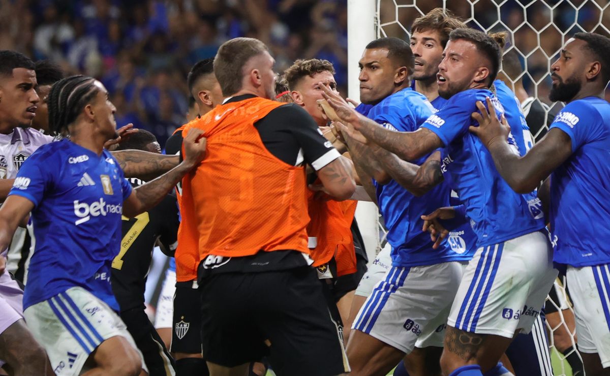 Polícia Civil analisará imagens de ‘pancadaria’ entre jogadores de Atlético-MG e Cruzeiro