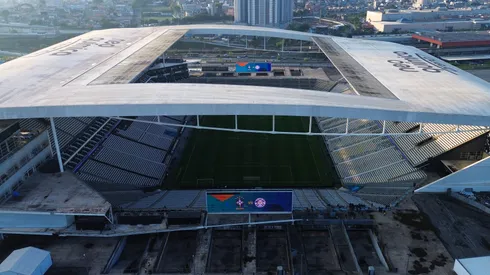 Vista Aerea da Neo Quimica Arena em Sao Paulo (SP), antes da partida entre Brasil e Paraguai pelas Eliminatorias da Copa do Mundo 2026. Foto: Marlon Costa/AGIF
