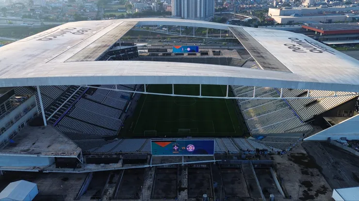Vista Aerea da Neo Quimica Arena em Sao Paulo (SP), antes da partida entre Brasil e Paraguai pelas Eliminatorias da Copa do Mundo 2026. Foto: Marlon Costa/AGIF