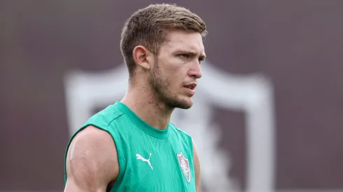 Rodrigo Castillo treinando com o Fluminense. Foto: LUCAS MERÇON / FLUMINENSE F.C.
