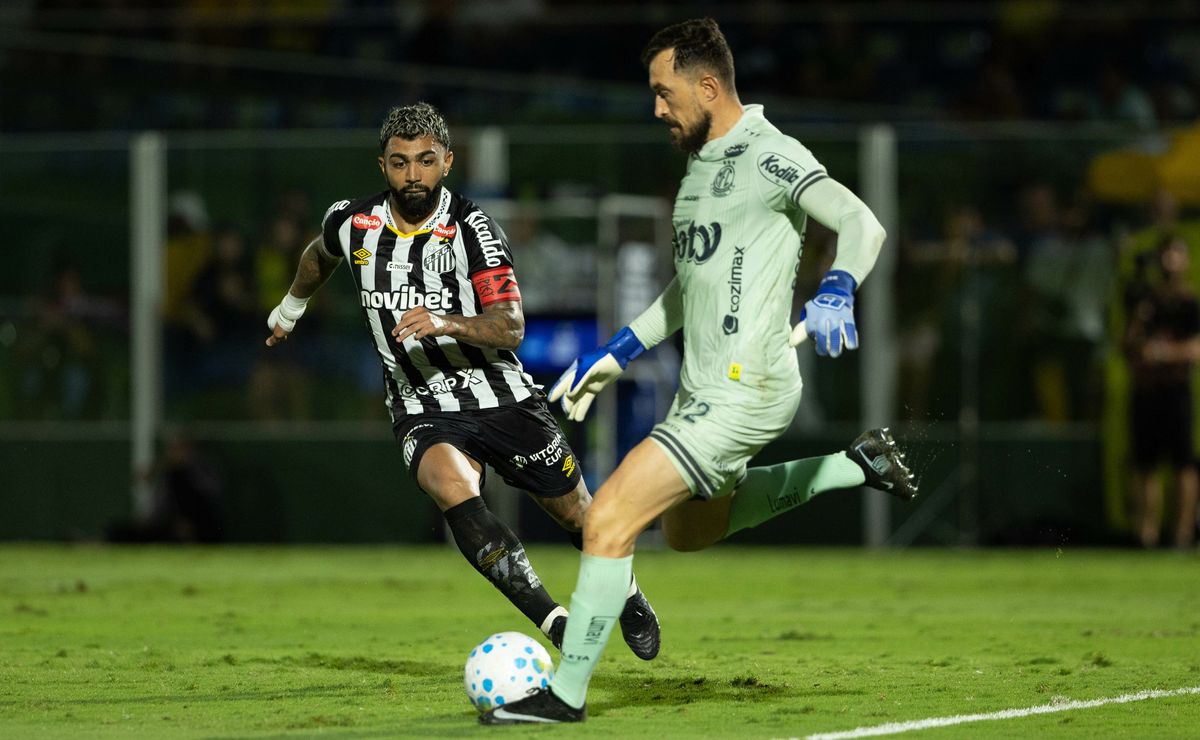 Gabigol salva com gols no final e Santos empata com o Mirassol em 2 a 2 pelo Brasileirão
