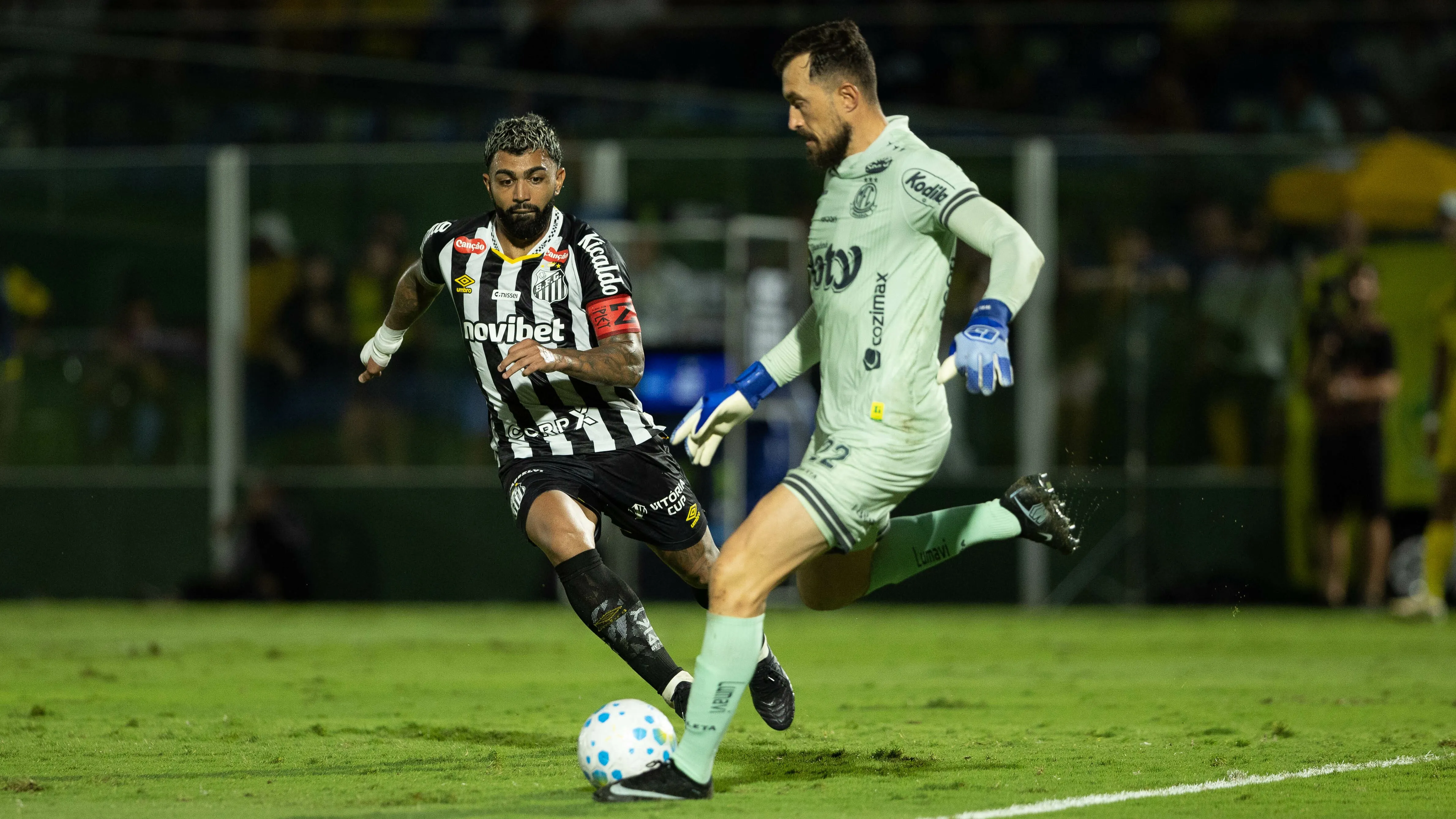 Gabigol em Mirassol x Santos