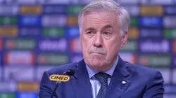 Carlo Ancelotti esteve na Vila Belmiro para acompanhar a partida. Foto: Thiago Ribeiro/AGIF