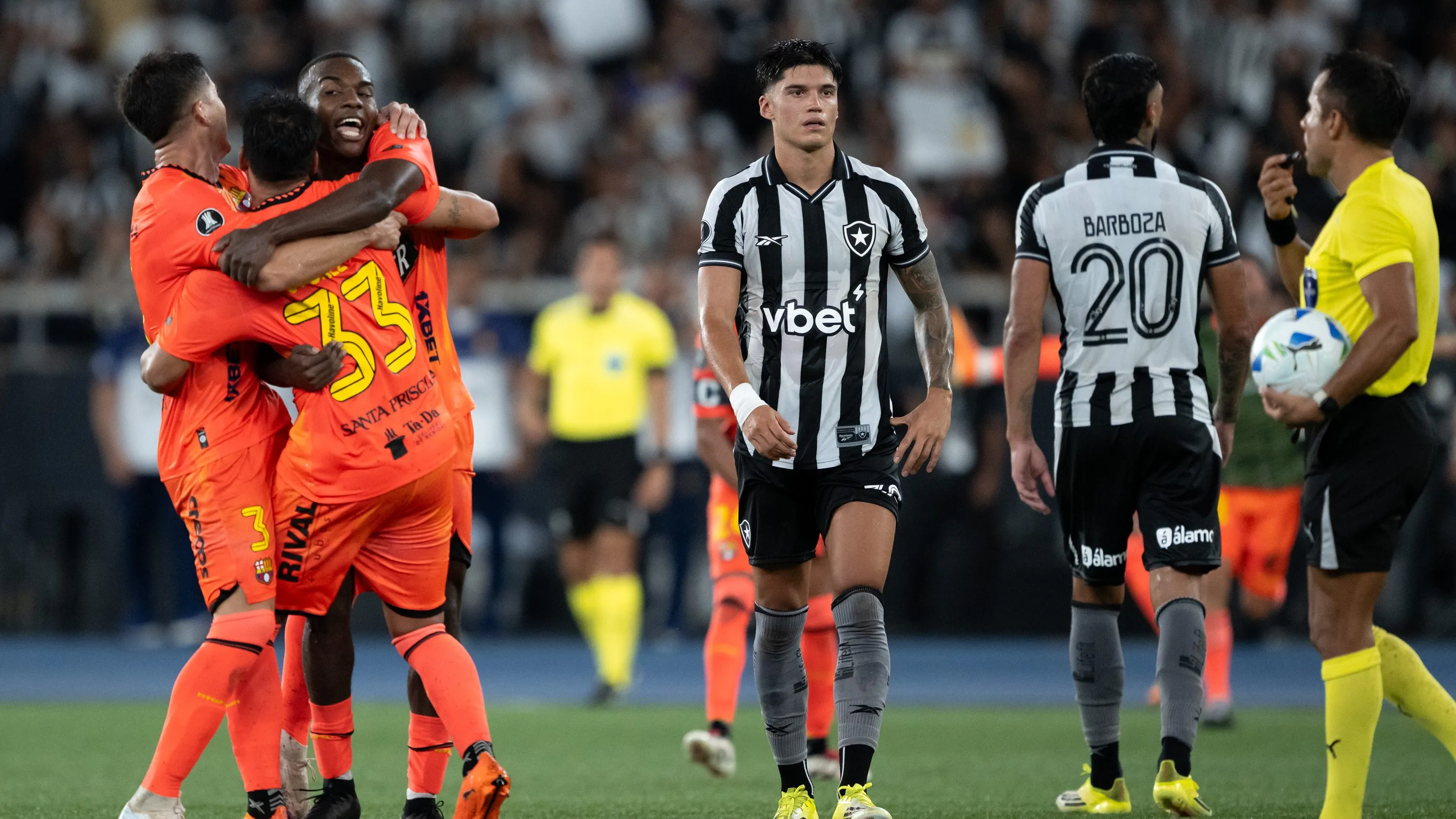 BOTAFOGO X BARCELONA DE GUAYAQUIL – Joaquin Correa jogador do Botafogo durante partida contra o Barcelona de Guayaquil. Foto: Jorge Rodrigues/AGIF