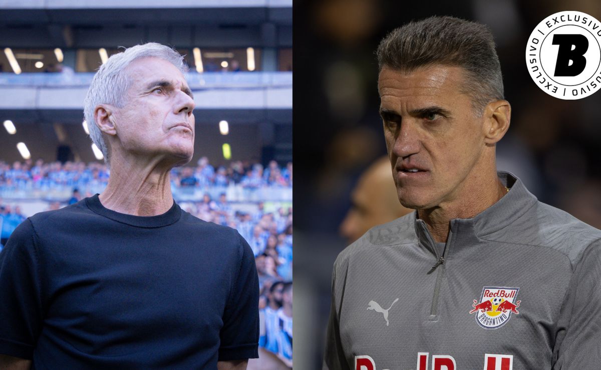 Luís Castro encontra Vagner Mancini mirando diminuir desvantagem em Grêmio x Red Bull Bragantino