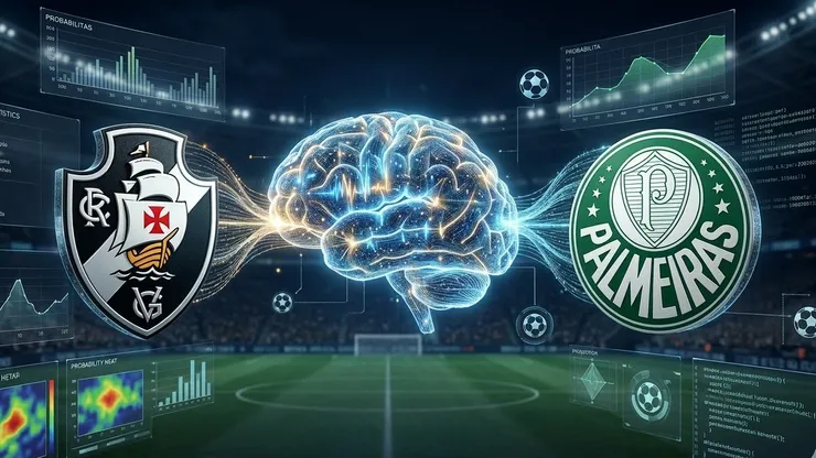 Vasco x Palmeiras. Foto: Gerada por IA/Gemini