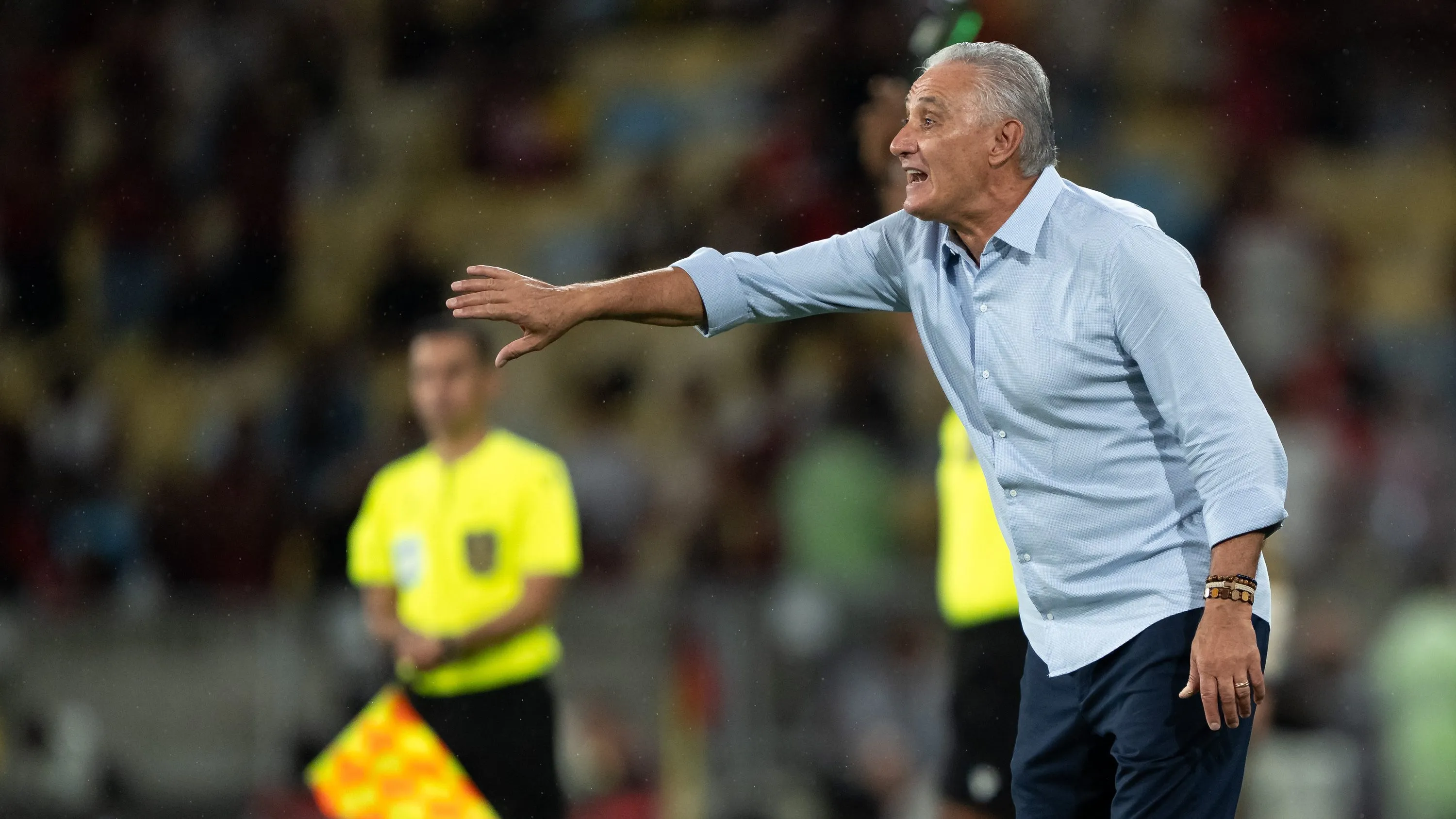Titedurante partida contra o Flamengo no Maracanã. Foto: Jorge Rodrigues/AGIF