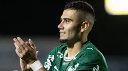 Andreas Pereira do Palmeiras comemoram vitoria ao final da partida contra o Novorizontino no estadio Jorge Ismael de Biasi pelo campeonato Paulista 2026. Foto: Joisel Amaral/AGIF