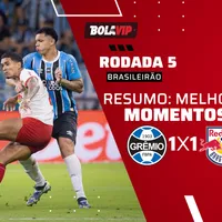 Grêmio sai na frente mas sede o empate ao Bragantino pelo Brasileirão