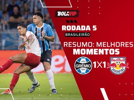 Grêmio sai na frente mas sede o empate ao Bragantino pelo Brasileirão
