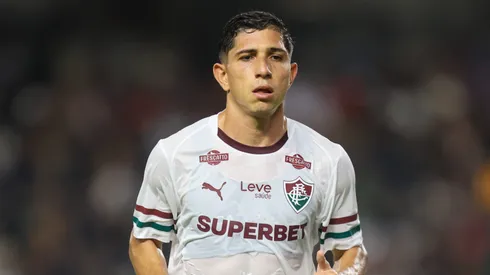 Savarino jogador do Fluminense durante partida contra o Remo no estadio Mangueirao pelo campeonato Brasileiro A 2025.