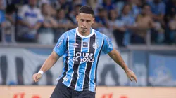 Erick Noriega jogador do Gremio durante partida contra o Internacional no estadio Arena do Gremio pelo campeonato Gaucho 2026. Foto: Maxi Franzoi/AGIF