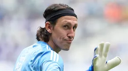 Cassio jogador do Cruzeiro durante aquecimento antes da partida contra o Fluminense no estadio Mineirao pelo campeonato Brasileiro A 2025. Foto: Gilson Lobo/AGIF