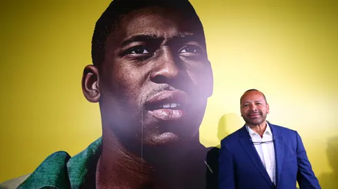 Durante evento de anuncio oficial da aquisicao da marca Pele pela NR Sports, empresa da familia do jogador Neymar Jr. , em evento realizado no museu Pele nesta terca-feira (25), em Santos, na foto Neymar do Santos Silva(pai do jogador Neymar). Foto: Mauricio De Souza/AGIF