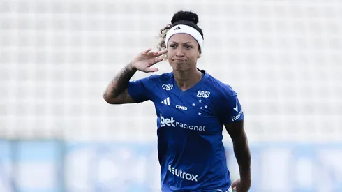 Byanca Brasil celebra gol no clássico - Foto: Gustavo Martins/Cruzeiro