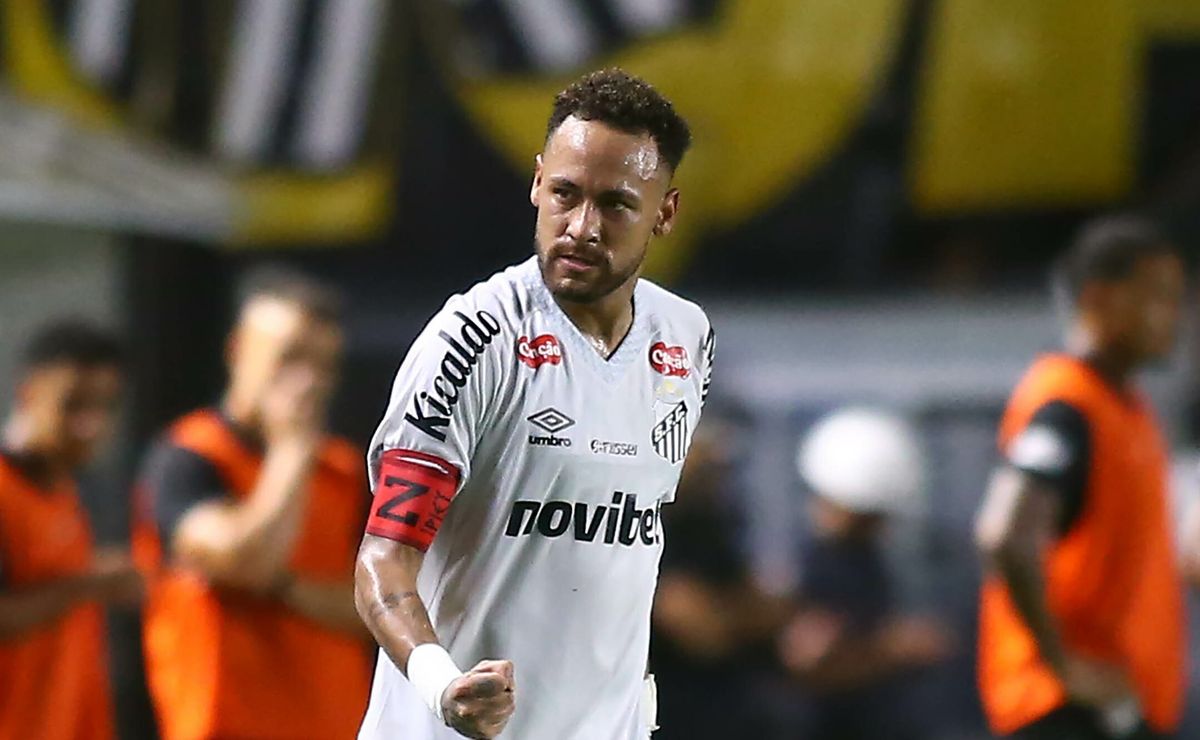 Neymar e Lucas Veríssimo reforçam o Santos diante do Corinthians, pelo Campeonato Brasileiro