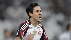 Pedro jogador do Flamengo comemora seu gol durante partida contra o Botafogo no estadio Engenhao pelo campeonato Brasileiro A 2026. Foto: Thiago Ribeiro/AGIF