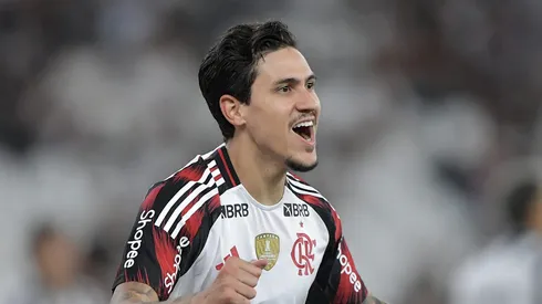 Pedro jogador do Flamengo comemora seu gol durante partida contra o Botafogo no estadio Engenhao pelo campeonato Brasileiro A 2026. Foto: Thiago Ribeiro/AGIF