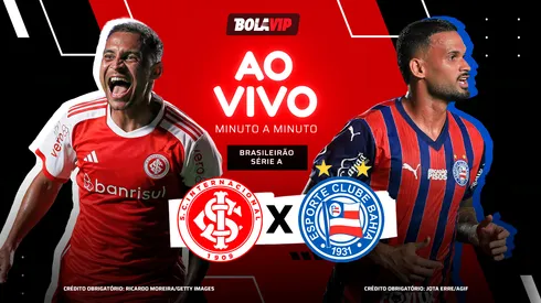 Internacional x Bahia - Acompanhe ao vivo e de graça pelo Brasileirão 2026